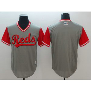 MLB Reds Blank Gray 2018 Players' Weekend Men Jersey