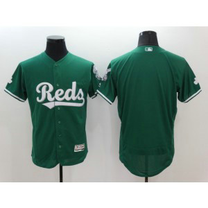 MLB Reds Blank Green Celtic Flexbase Men Jersey
