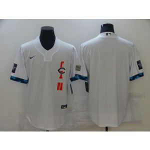 MLB Reds Blank White 2021 All-Star Cool Base Men Jersey