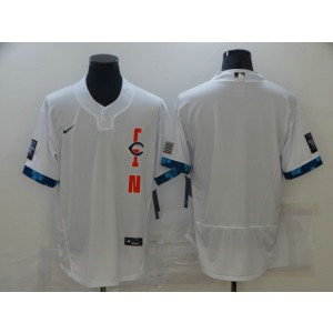 MLB Reds Blank White 2021 All-Star Flexbase Men Jersey