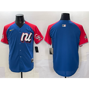 MLB Rockies Blank Blank Blue Alternate 2025 All Star Nike Cool Base Men Jersey 1