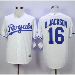 MLB Royals 16 Bo Jackson New White Cool Base Men Jersey