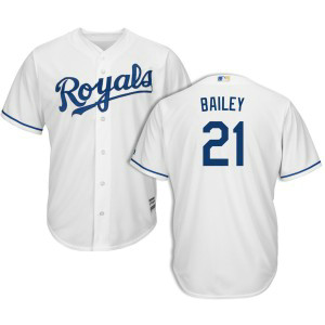 MLB Royals 21 Homer Bailey White Cool Base Men Jersey