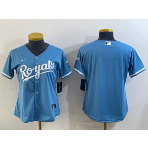 MLB Royals Blank Blue Nike Cool Base Youth Jersey
