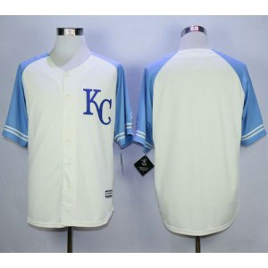 MLB Royals Blank Cream Exclusive Vintage Men Jersey