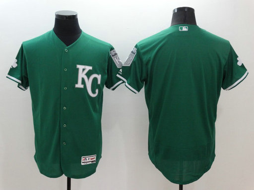 MLB Royals Blank Green Celtic Flexbase Jersey