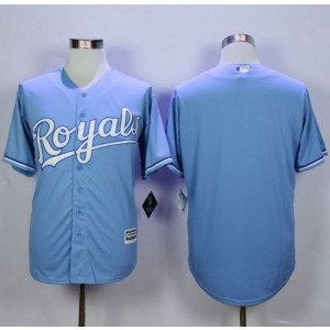 MLB Royals Blank Light Blue Alternate 1 New Cool Base Men Jersey
