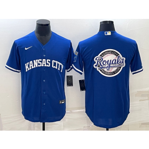 MLB Royals Blank Royal Baseball Logo Nike Men Jersey