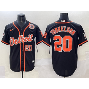 MLB Tigers 20 TORKELSON Black Nike Cool Base Men Jersey