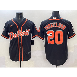 MLB Tigers 20 TORKELSON Black Nike Cool Base Men Jersey