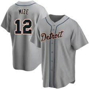 MLB Tigers 21 Casey Mize Grey Cool Base Men Jersey