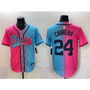 MLB Tigers 24 Cabrera New Fashion Nike Cool Base Men Jersey