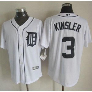 MLB Tigers 3 Ian Kinsler New White Cool Base Men Jersey