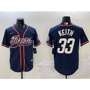 MLB Tigers 33 Keith Black Baseball Nike Cool Base Men Jersey