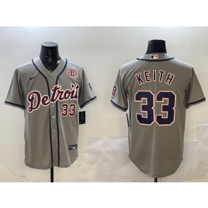 MLB Tigers 33 Keith Grey Nike Cool Base Men Jersey