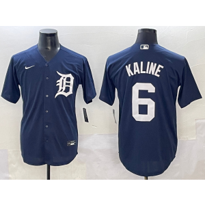 MLB Tigers 6 Al Kaline Navy Nike Cool Base Men Jersey