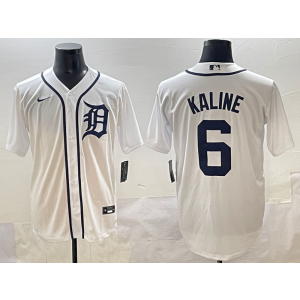 MLB Tigers 6 Al Kaline White Nike Cool Base Men Jersey