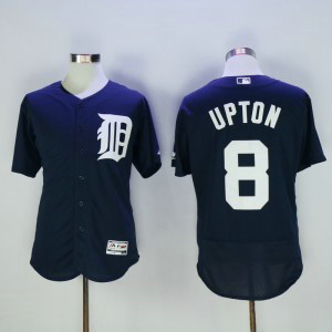 MLB Tigers 8 Justin Upton Navy Blue Flexbase Men Jersey