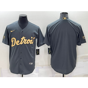 MLB Tigers Blank Charcoal 2022 All-Star Nike Cool Base Men Jersey
