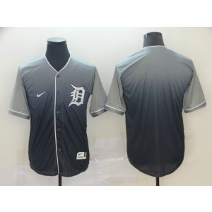 MLB Tigers Blank Gray Drift Fashion Men Jersey