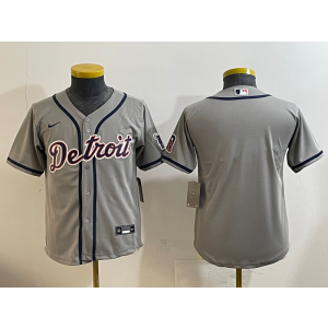 MLB Tigers Blank Grey Nike Cool Base Youth Jersey