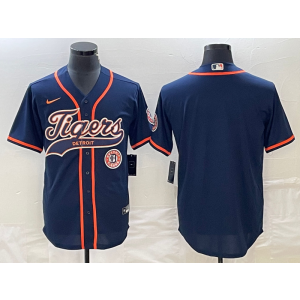 MLB Tigers Blank Navy Nike Cool Base Men Jersey