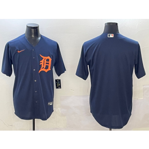 MLB Tigers Blank Navy Nike Cool Base Men Jersey