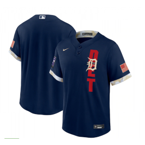 MLB Tigers Blank Nike Navy 2021 All-Star Men Jersey