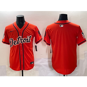 MLB Tigers Blank Orange Nike Cool Base Men Jersey