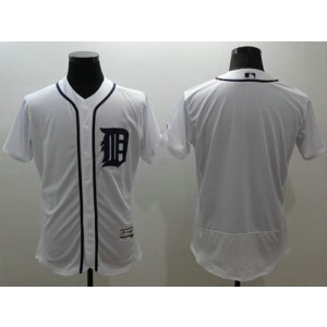 MLB Tigers Blank White 2016 New Flexbase Men Jersey