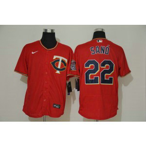 MLB Twins 22 Miguel Sano Red 2020 Nike Cool Base Men Jersey