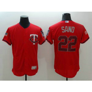 MLB Twins 22 Miguel Sano Red Flexbase Men Jersey