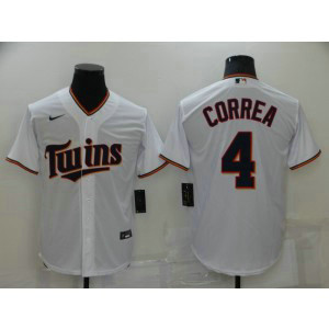 MLB Twins 4 CARLOS CORREA White Nike Cool Base Men Jerseys