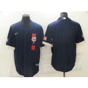 MLB Twins Blank Navy 2021 All-Star Cool Base Men Jersey