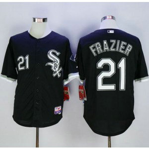 MLB White Sox 21 Todd Frazier Black Cool Base Men Jersey
