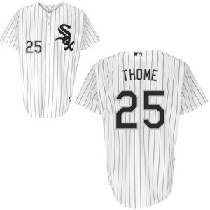 MLB White Sox 25 Jim Thome White Cool Base Men Jersey