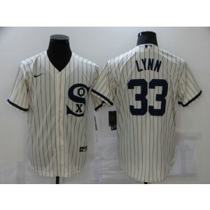 MLB White Sox 33 Lance Lynn 2021 Cream Field Of Dreams Cool Base Men Jersey