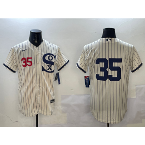 MLB White Sox 35 Frank Thomas White Nike Cool Base Men Jersey