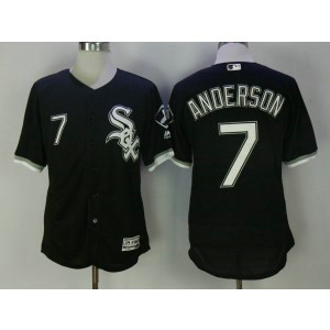 MLB White Sox 7 Tim Anderson Black Flexbase Men Jersey