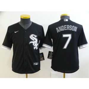 MLB White Sox 7 Tim Anderson Black Nike Cool Base Youth Jersey