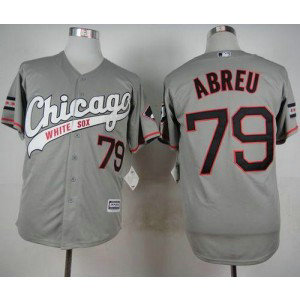 MLB White Sox 79 Jose Abreu Grey New Cool Base Men Jersey