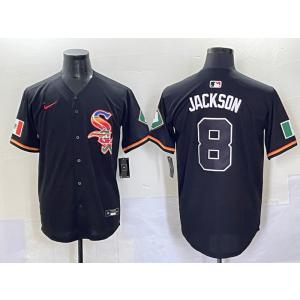MLB White Sox 8 Bo Jackson Black Nike Cool Base Men Jersey