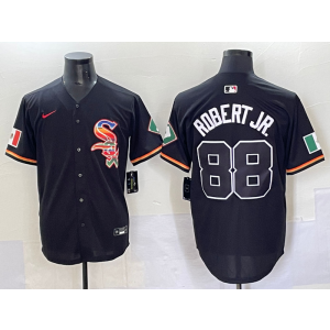 MLB White Sox 88 Luis Robert Black Mexico Nike Cool Base Men Jersey