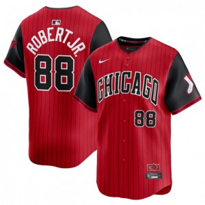 MLB White Sox 88 Luis Robert Jr. Red Black 2025 City Connect Nike Cool Base Men Jersey