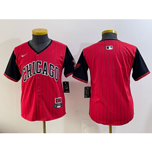 MLB White Sox Blank Red Black 2025 City Connect Nike Cool Base Youth Jersey