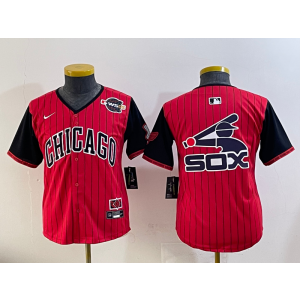 MLB White Sox Blank Red Black City Connect Nike Cool Base Youth Jersey