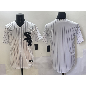 MLB White Sox Blank White Nike Cool Base Men Jersey