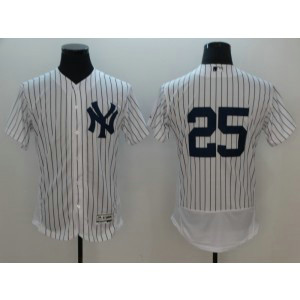 MLB Yankee 25 Gleyber Torres White New Flexbase Men Jersey