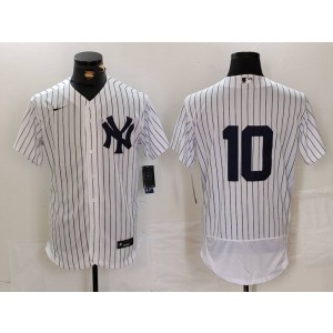MLB Yankees 10 White Nike Flexbase Men Jersey