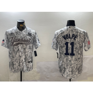 MLB Yankees 11 Anthony Volpe Camo Cool Base Men Jersey